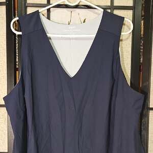 Universal Standard Deep Blue V-Neck Tank Top